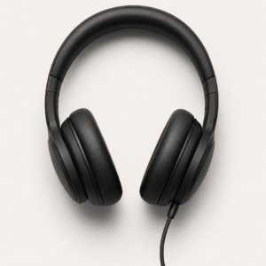 Black Wired Over Ear Headphones