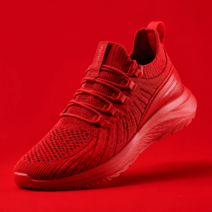 Red Knit Running Shoe 01