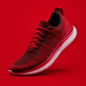 Red Knit Running Shoe 02