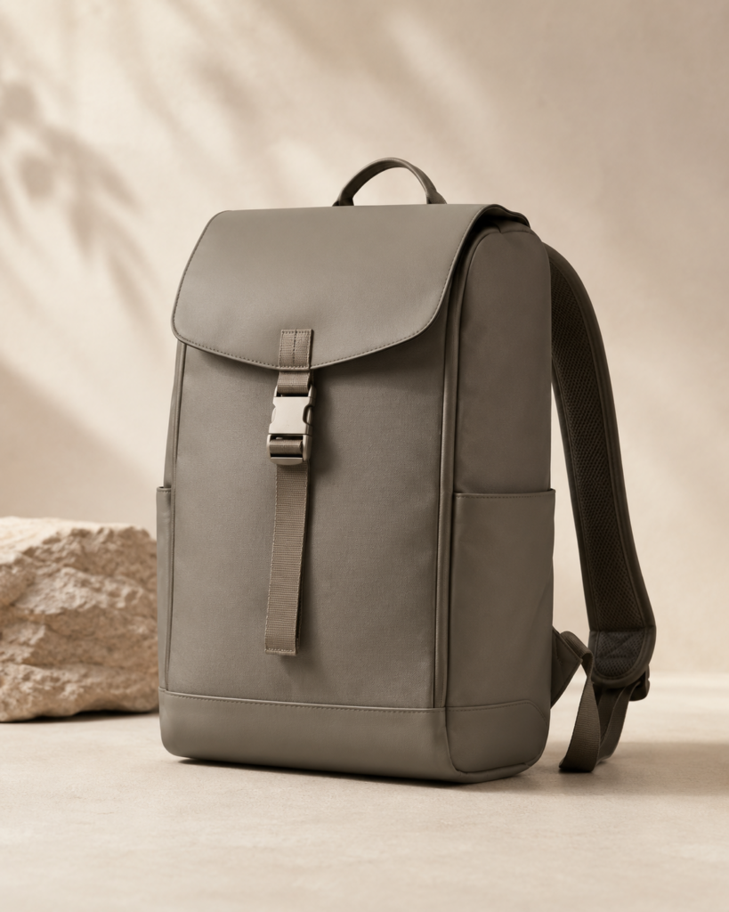 Taupe Minimal Backpack